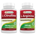 제일 자연적인 L-Citrulline 2000mg & L 아르기닌 1000 mg