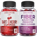 Atlantis Nutrition Tart Cherry 60 Gummies + Sugar Free Prebiotic Fiber Gummies for 성인 2 팩 (120 Gummies)
