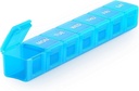 Sukuos Extra Large Weekly Pill 주최자, 7 Day Daily Pill Box Case Arthritis 친화적 인 실크 스크린은 비타민, 생선 기름 또는 보충제 (블루)에 대한 명확한 뚜껑이있는 의약품 용기를 인쇄했습니다.