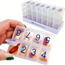 e-Pill 8배 일 x 7 일 큰 주간 알약 조직자, 비타민 및 약 상자 (Clear)