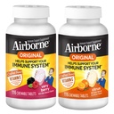 Airborne 1000mg 비타민 C Chewable 정제 밀감속 & 아주 베리 풍미 뭉치 - 아연과 강력한 산화 방지제 비타민 A C & E, (2x116ct 병)를 가진 면역 지원 보충교재