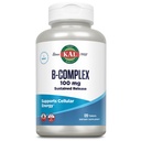 KAL B-100 Complex - 지속 방출 비타민 B Complex - 자연 지원 자료와 건강한 에너지 지원 및 신선한 광부 코팅 - 채식 - 60 일 보증 - 120 서빙, 120 정제