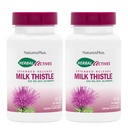 NaturesPlus Herbal Actives Milk Thistle, Extended Release - 30 정제, 팩 2 - 채식, 글루텐 무료 - 60 총 서빙