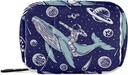 Galaxy Whale Astronaut Pill Box 7 Day Pill Case Travel Pill 주최자 가방 지퍼 Portable Weekly Case Compact Size for Vitamin Supplement Holder
