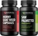 HAVASU NUTRITION Horny Goat Weed 캡슐 (30 인분) & Saw Palmetto 캡슐 (100 인분)