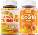 설탕 자유로운 심황 Curcumin는 Gummies 550mg & CoQ10-250mg에 의하여 채워진 Gummies, 면역력, 세포질 에너지 & 산화 방지제 지원을 채웠습니다