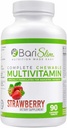 BariSlim 45 mg 철을 가진 완전한 Chewable Bariatric Multivitamin - Gastric Bypass와 Gastric 소매를 포함하여 포스트 Bariatric 수술을 위한 Bariatric Multivitamin - Strawberry (90 조사)