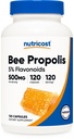 Nutricost 꿀벌 Propolis 보충교재 w/5% 플라보노이드 (500mg/120의 캡슐)