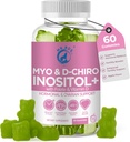 Folate & 비타민 D를 가진 Inositol Gummies PCOS - Myo & D-Chiro Inositol 혼합, 40:1 비율, 60 애플 풍미 Gummies