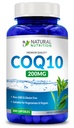 일반 천연 비타민 Coq10 200mg, 200 캡슐, 빠른 흡수 - 글루텐 무료 및 비 GMO