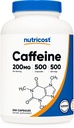 Nutricost 카페인 알약, 봉사 당 200mg (500의 모자)
