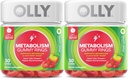 OLLY Metabolism 거미 링, 애플 Cider Vinegar, 비타민 B12, 크롬, 에너지 및 소화 건강, 치울 수 있는 보충교재, 애플 풍미, 쌍둥이 팩 - 60 조사