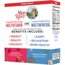 MaryRuth Organics Liquid Morning Multivitamin & Liquid Nighttime Multimineral Bundle, Vegan Vitamin C, 비타민 D, B Complex, 마그네슘, 에너지, 미용, 수면 지원, Melatonin, 32 Fl Oz 각