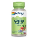 SOLARAY Cayenne Garlic 540 mg - Capsaicin과 Cayenne Pepper 및 마늘 보충제 - 공급 40,000 열 단위 - 검증 된 비 GMO 프로젝트, 채식주의, 60 일 보증 - 100 서빙, 100 VegCaps