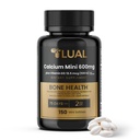 LUAL 칼슘 미니 600 mg 비타민 D3 - 뼈 및 근육 지원 - 150 미니 Softgels - 삼키기 - 칼슘 및 D3 강한 뼈 및 이동성