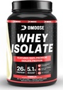 DMoose Whey Isolate Protein Powder I 26 g Protein I 5.1g BCAAS I Gluten Free I Helps 유지 근육 질량 & Decrease Recovery Time I Chocolate & Vanilla I 30 서빙