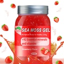 Sea Moss Gel,Organic Raw Irish Seamoss Gel 고급 Superfood, 면역 및 소화 지원, 비타민 및 미네랄 보충 (Strawberry, 18.5OZ)