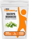 BulkSupplements.com Bacopa 추출물 분말 - Bacopa Monnieri 보충교재, 초본 보충교재 - 채식주의자 & 글루텐 무료, 봉사 당 500mg, 1kg (2.2 lbs) (1의 포장)