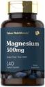 타호 영양 마그네슘 | 500mg | 140 코팅 캡렛 | 비 GMO 및 글루텐 무료 보충