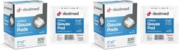 Dealmed 2’’ x 2’’ Sterile Gauze Pads (100 Count) Disposable and Individually Wrapped Medical Gauze Pads, Wound Care Product for First Aid Kit and Medical Facilities (Pack of 2)