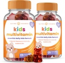 NutraChamps 120 아이 (팩 2), 설탕 무료 키즈 비타민 Gummy Multivitamin, Vegan & Non-GMO, Strawberry, Passionfruit, Peach & Cherry