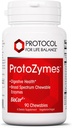 LIFE BALANCE Protozymes에 대한 PROTOCOL - 영양 부족에 대한 소화 효소 - 소화 건강 지원 - Aid Lactose Breakdown - Vegan & Kosher - 90 Chewable