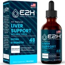 Liver Cleanse Detox & Repair - 초본 생강 지원 우유 이틀 보충교재 - Silymarin 우유 이틀은 Dandelion 뿌리, Chanca Piedra, Turmeric 뿌리 & Artichoke 추출물 - E2H에 의하여 2 Fl Oz를 보충합니다