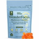 Plant People WonderFocus Mushroom Gummies Mini with Lion’s Mane & Cordyceps Nootropic Brain Supplement Boosts Memory Focus Energy & Mood in Adults No Sugar 100% Vegan Citrus 맛 시험 크기