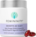 Femininity는 질 건조를 위한 Silk+ 30 일 시동기 장비로 매끄러운 (60 Softgels & Refillable 유리제 단지) – 바다 Buckthorn 기름, 비타민 D3 및 식물 기초를 두어진 Omega-3 DHA의 혼합