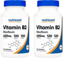 비타민 B2 (Riboflavin) 400mg, 120 캡슐 (2 병)
