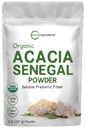마이크로 재료 유기 Acacia Senegal 섬유 분말, 2 lb | 즉시 수용성 섬유 | Gut & Digestive Health 용 식물 기반 Prebiotic | 비 GMO, 글루텐 프리, 비건