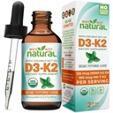 왜 자연 유기 비타민 D3 K2 (MK-7) 액체 하락, 강한 뼈와 치아, 심장 및 면역 지원을 위한 코코넛 MCT 기름을 가진 하위 언어 D3의 5000 IU