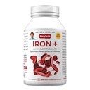 ANDREW LESSMAN 철 플러스 360 캡슐 - 18mg 철, 100 % 순수한 아미노산 킬레이트 철 (Glycinate, Aspartate), 증가 된 흡수를위한 비타민 C 플러스, 작은, 삼키기 캡슐에 쉽게, 첨가물 없음