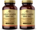Solgar L 글루타민 1000 mg, 60 정제 (팩 2) - 천연 근육 식품 - Gastro 내장 (GI) 건강을 촉진 - 뇌 건강 지원 - Non-GMO, Vegan, 글루텐 무료, Kosher - 60 총 서빙