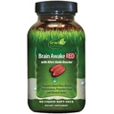 Irwin Naturals Brain Awake RED with Nitric Oxide Booster - 60 Liquid Soft-Gel - 지원 뇌 건강 및 최적화 성능 - 20 Total 서빙
