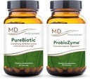 MD Prescriptives PureBiotic 및 ProbioZyme 번들 - 소화 및 구트 건강 보충 - 60 캡슐 / 90 캡슐