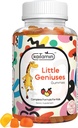 아이 Multivitamin Gummies Little Geniuses : 비타민 C, D3, 아연, Folate, Immunity, Intelligence, Focus 및 성장을위한. Vegan, 비 GMO, 유기, 글루텐 프리|90 Gummies 3 개월 공급
