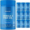 OMAPURE 야생 잡은 오메가-3 보충 교재 높은 EPA & DHA (10 병, 120 Softgels) - Burpless 공식 지원 심장 & 합동 건강은, 뇌 기능을 승진시킵니다