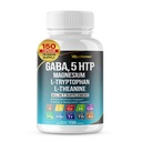 GABA 5-HTP L-Tryptophan L-Theanine 비타민 D3 비타민 B6 Holy Basil Valerian Chamomile Ginkgo Biloba Ginger -150 캡슐 - 미국에서 만든