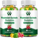 마그네슘 글리세라이드 Gummies 400 - 수면, 스트레스 및 근육 완화를위한 마그네슘 보충 비타민 D, B6 과일 맛, Vegan, 2 팩을 가진 성인과 아이를 위한 마그네슘 체스