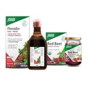 Floradix Iron & Herbs (16.9 oz) & Salus Red Beet Crystals (7 oz) - 건강한 에너지 지원을위한 철 보충 * & 유기농 영양 사탕 뿌리 음료 혼합