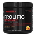 PEScience Prolific Pre Workout Powder for Men & Women with L-Citrulline Nitric 산화물 부스터, 에너지 분말 및 초점을위한 Nootropic - Beta Alanine없이 Preworkout - 40 Scoops, Sour Peach Candy