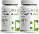 2 팩 Tongkat Ali 추출물 300 : Horny Goat Weed 1,100mg, 480 * 캡슐 - 인도네시아 Longjack Eurycoma Longifolia 뿌리 - 에너지를위한 추가 강도 초본 보충