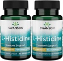 Swanson L-Histidine - Ajipure 500 mg 60 Veg 모자 (2 팩)를 특징으로