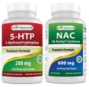 제일 자연적인 5-HTP 200 mg & NAC - N 아세틸 Cysteine 600 mg