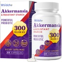 300 억 AFU Akkermansia Probiotic | GLP-1 여성용 보충 & 남성용 Akkermansia Muciniphila GLP-1, Digestive, Gut, Immune, Gut Digestive Lining 기능, Akka Superbiotics - 60 모자