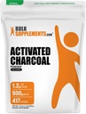 BulkSupplements.com 활성화 숯 분말 - 코코넛 숯에서, 치아 화이트닝 - Vegan & 글루텐 무료, 봉사 당 1.2g, 500g (1.1 파운드) (팩 1)