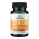 Swanson Vitamin D Complex 비타민 D2 & D3 - 뼈, 치과 및 면역 건강을위한 완벽한 선샤인 비타민 복합체 - 비타민 보충 (50 mcg, 60 Veggie 캡슐)