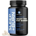나이트 타임 지방 버너는 수면을 앓고 있습니다 | Belly Fat Burner, Carb Blocker 및 체중 감량 지원 보조제 | Lose Weight, Support Metabolism and Fall Asleep | 120 Nighttime Diet Pills