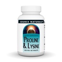 Source Naturals L-Proline & L-Lysine, 550mg - 60 정제
